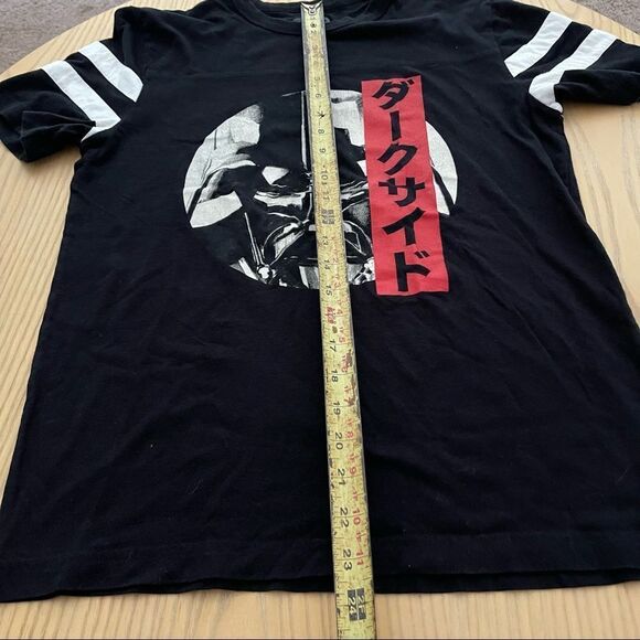 Star Wars Japanese Writing Darth Vader Men's Black Short Sleeve Shirt Size Small - Picture 5 of 6